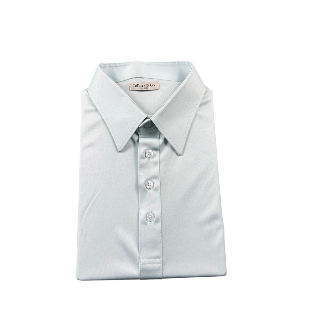 Collars‎ & Co. Light Blue Dress Collar Polo Shirt Performance XL
